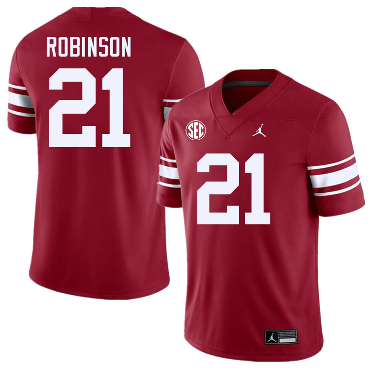 #21 Xavier Robinson Oklahoma Sooners 2024 SEC Conference College Football Jerseys-Throwback